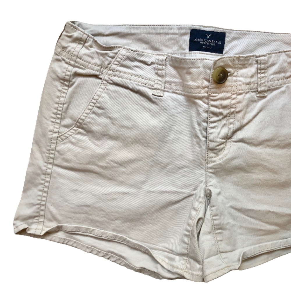 American Eagle Khaki Shortie Shorts